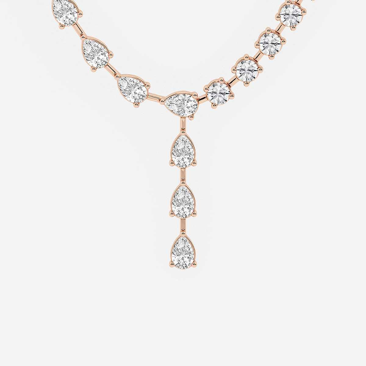 Additional Image 1 for  20 ctw Pear Lab Grown Diamond Lariat Necklace