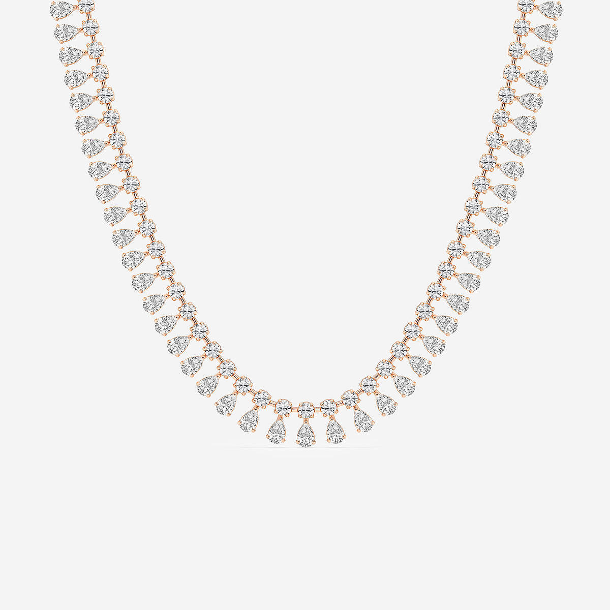 15 1/2 ctw Pear Lab Grown Diamond Choker Necklace