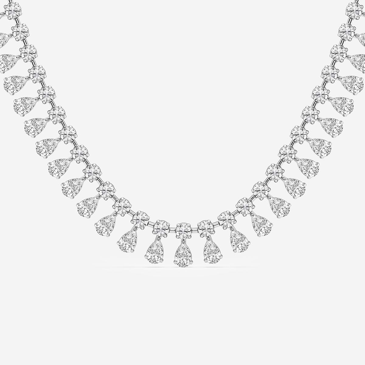 Additional Image 1 for  15 1/2 ctw Pear Lab Grown Diamond Choker Fashion Necklace