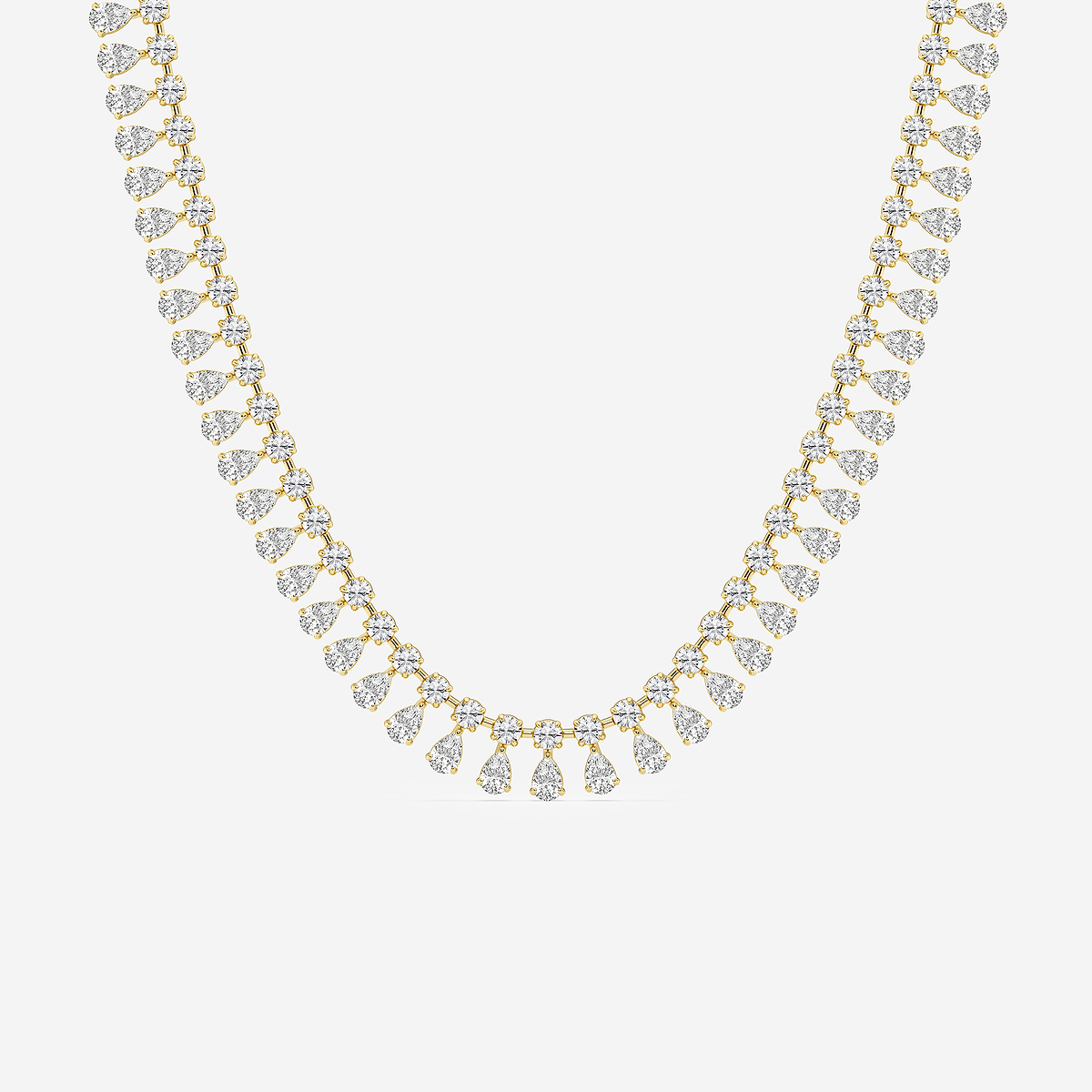 15 1/2 ctw Pear Lab Grown Diamond Choker Necklace