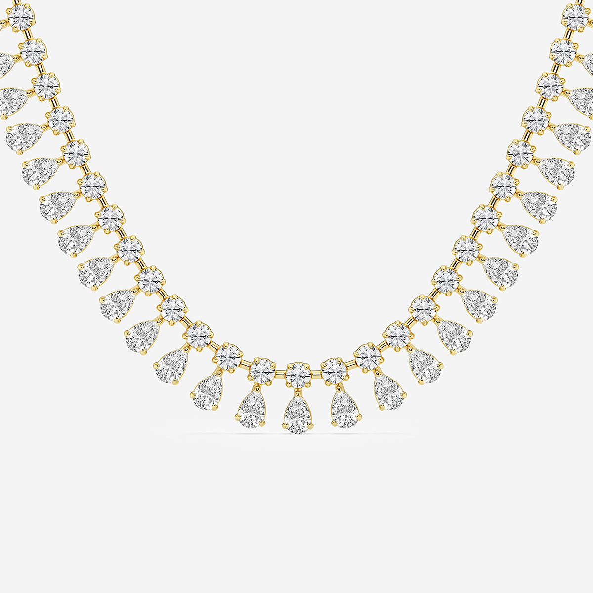 Additional Image 1 for  15 1/2 ctw Pear Lab Grown Diamond Choker Necklace