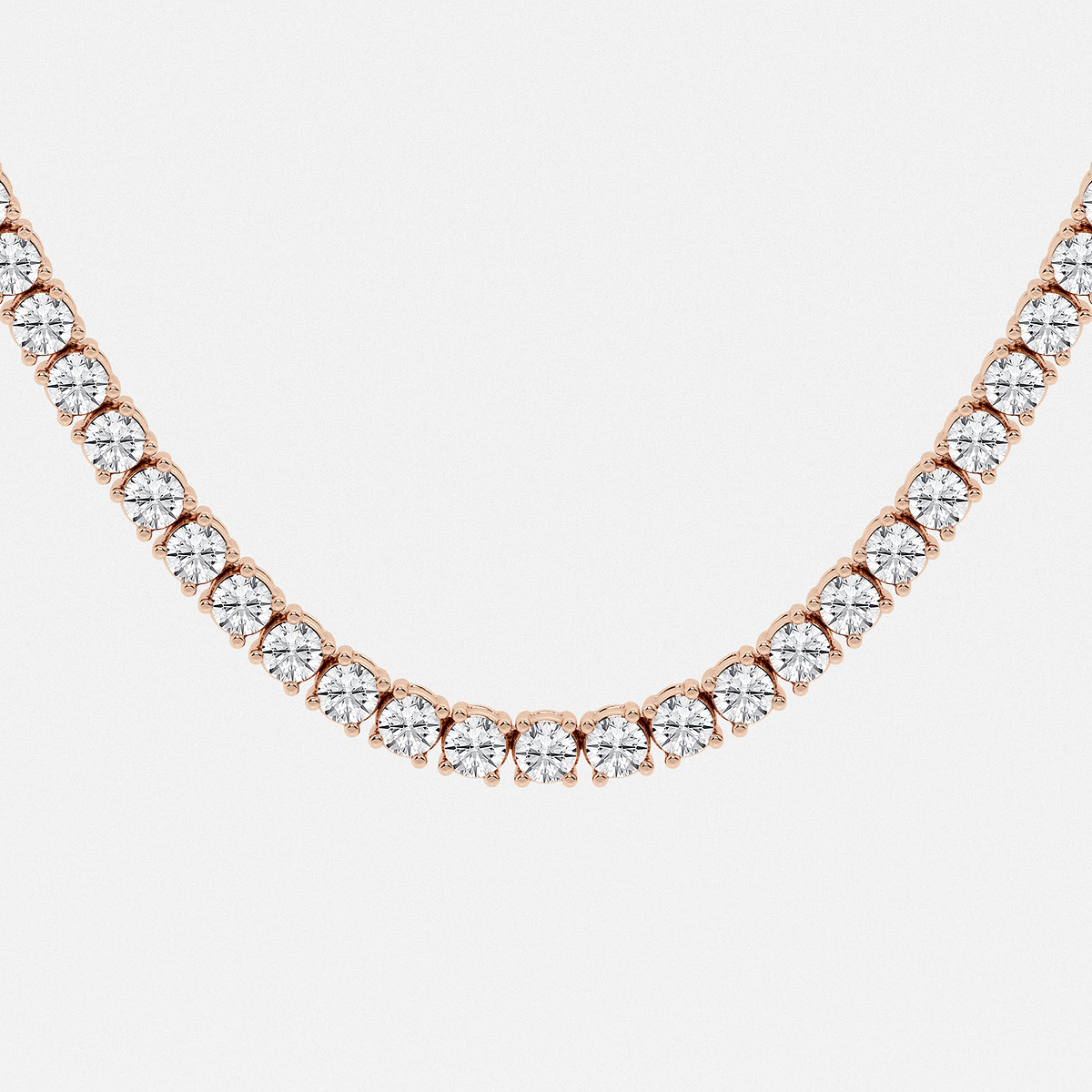 Additional Image 1 for  5 ctw Round Lab Grown Diamond Adjustable Choker Tennis Necklace
