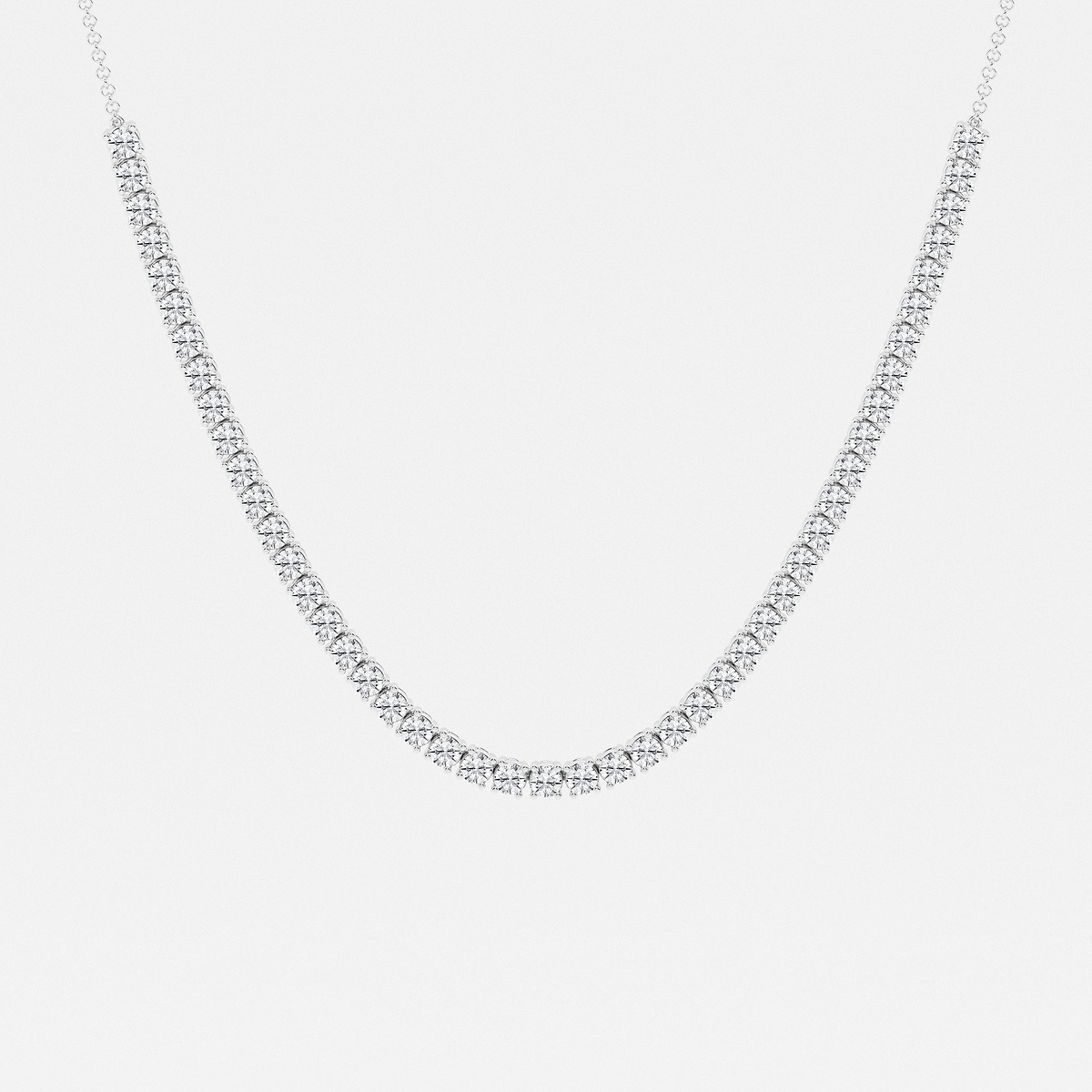 5 ctw Round Lab Grown Diamond Adjustable Choker Tennis Necklace