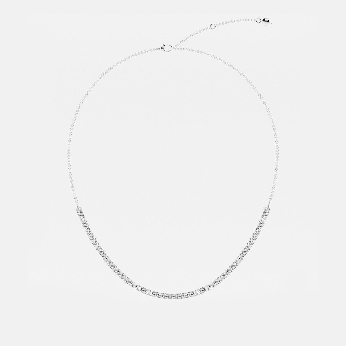 Additional Image 3 for  5 ctw Round Lab Grown Diamond Adjustable Choker Tennis Necklace