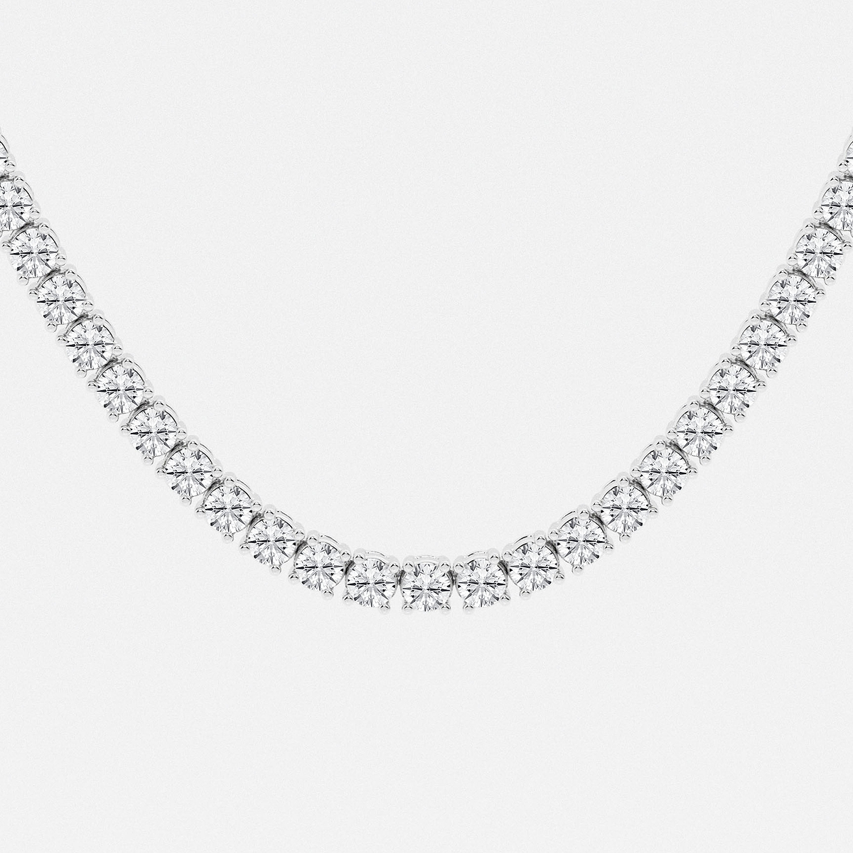 Additional Image 1 for  5 ctw Round Lab Grown Diamond Adjustable Choker Tennis Necklace