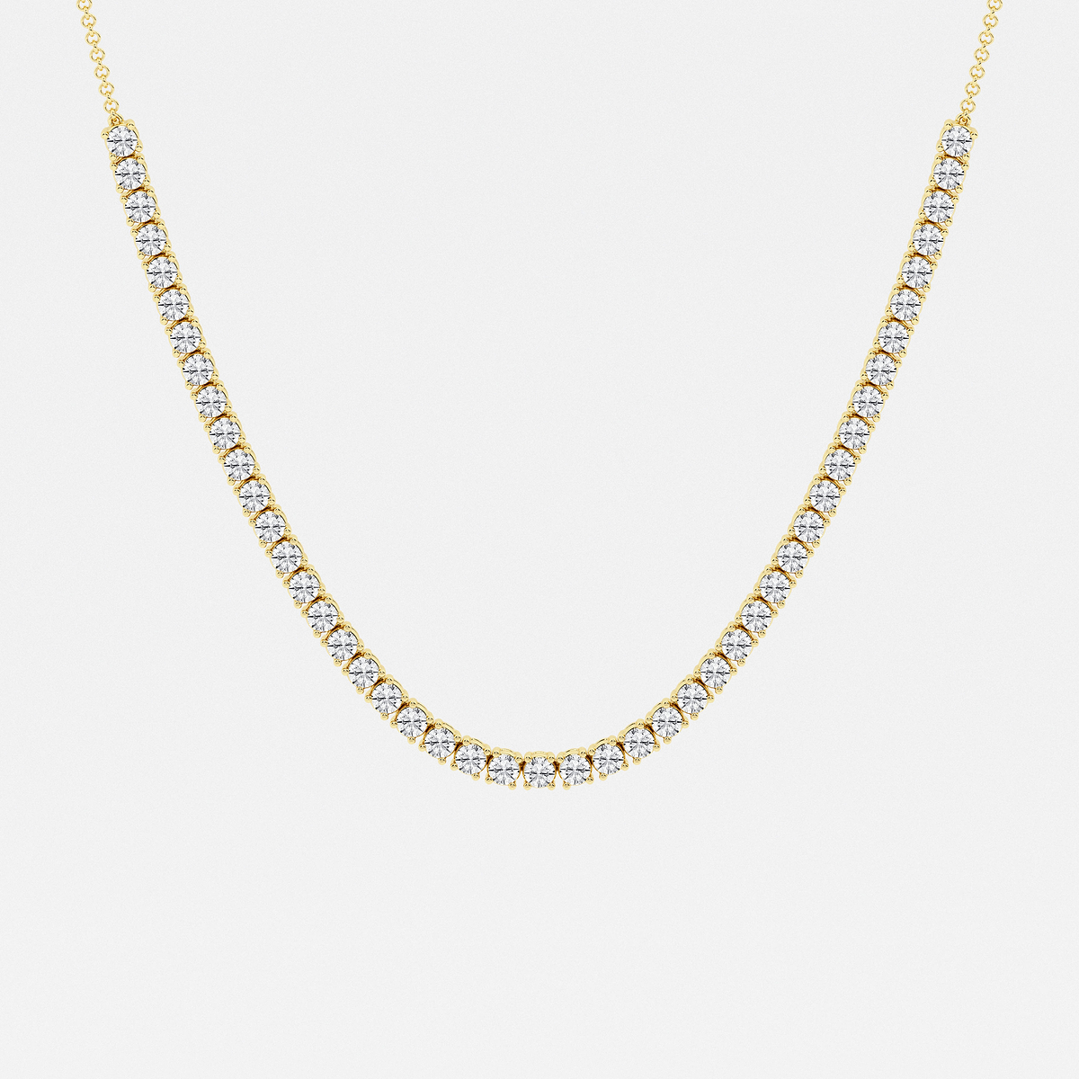 5 ctw Round Lab Grown Diamond Adjustable Choker Tennis Necklace