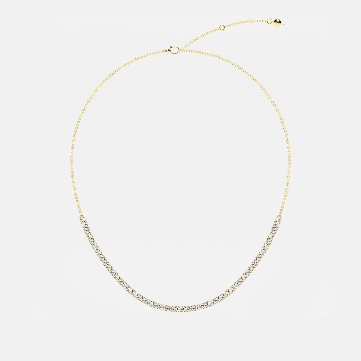 Additional Image 2 for  5 ctw Round Lab Grown Diamond Adjustable Choker Tennis Necklace