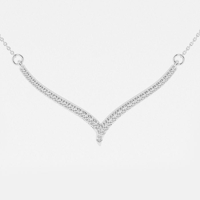 Petite Chevron Round Fashion Necklace