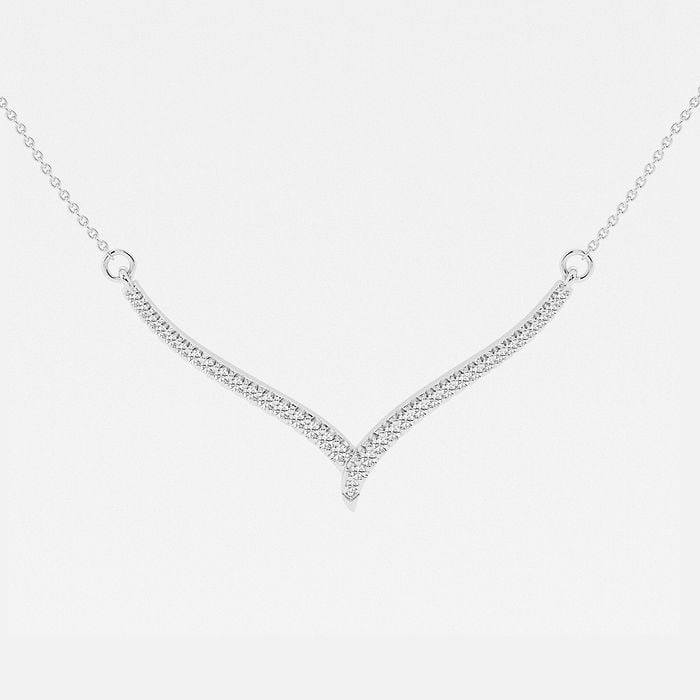 Petite Chevron Round Fashion Necklace