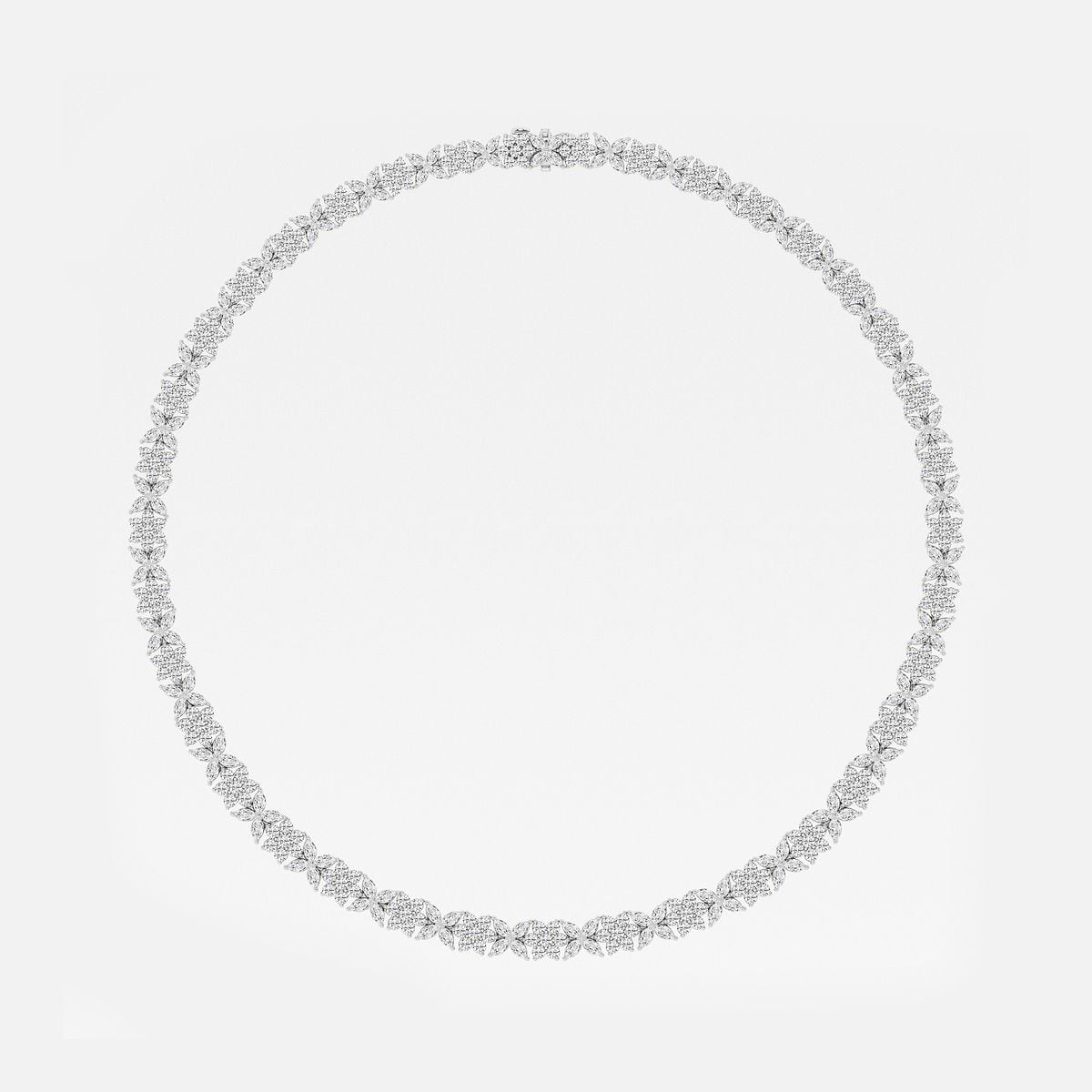 20 ctw Marquise Lab Grown Diamond Floral Tennis Necklace 20 ctw Marquise Lab Grown Diamond Floral Tennis Necklace