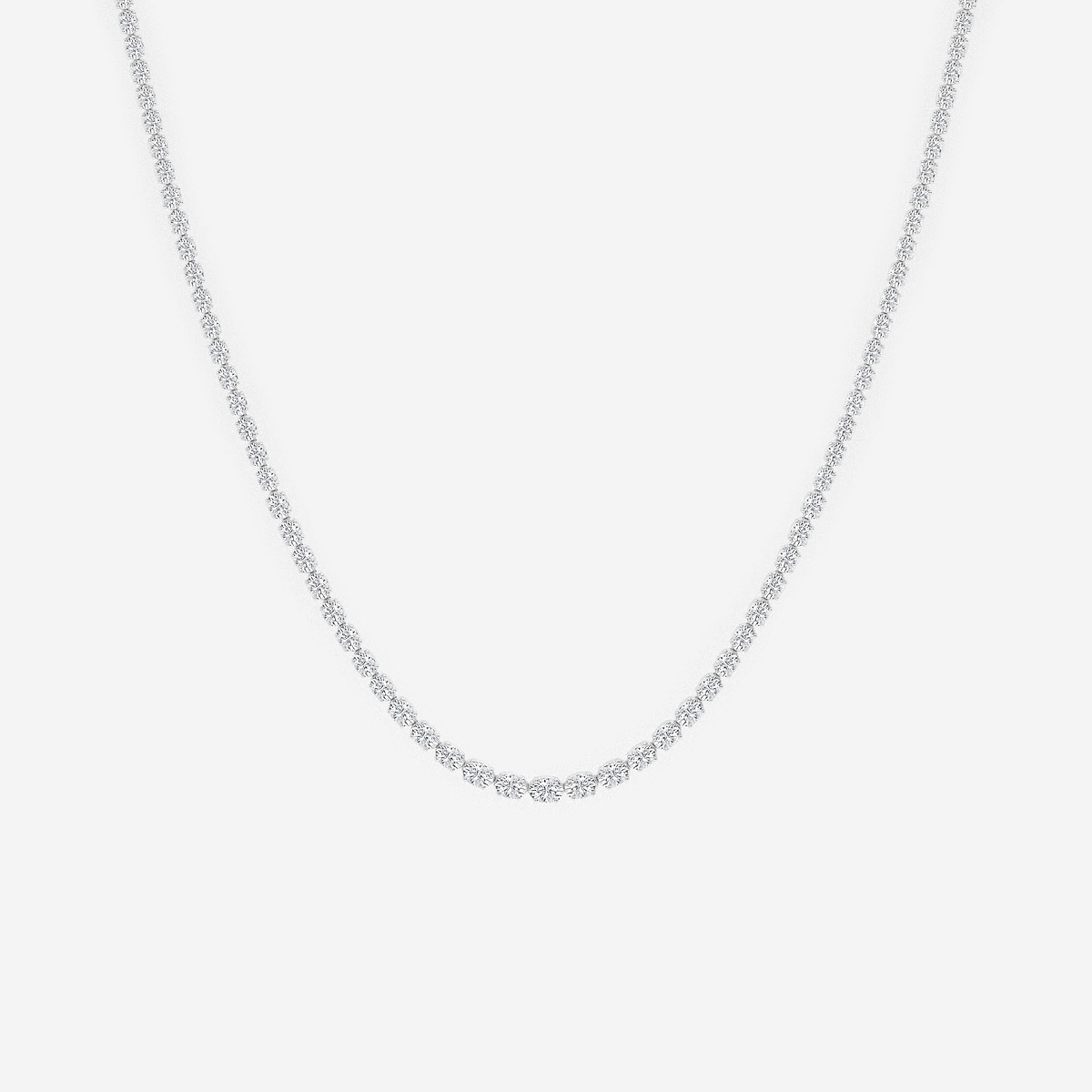 30 ctw Oval Lab Grown Diamond East West Tennis Necklace