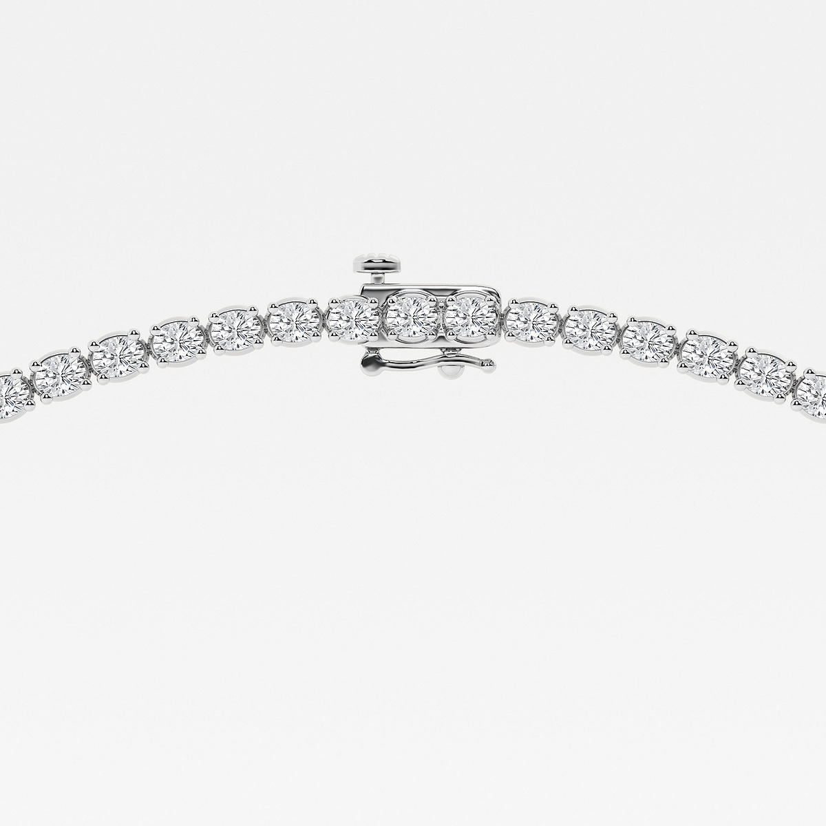 Additional Image 2 for  30 ctw Oval Lab Grown Diamond East West Tennis Necklace