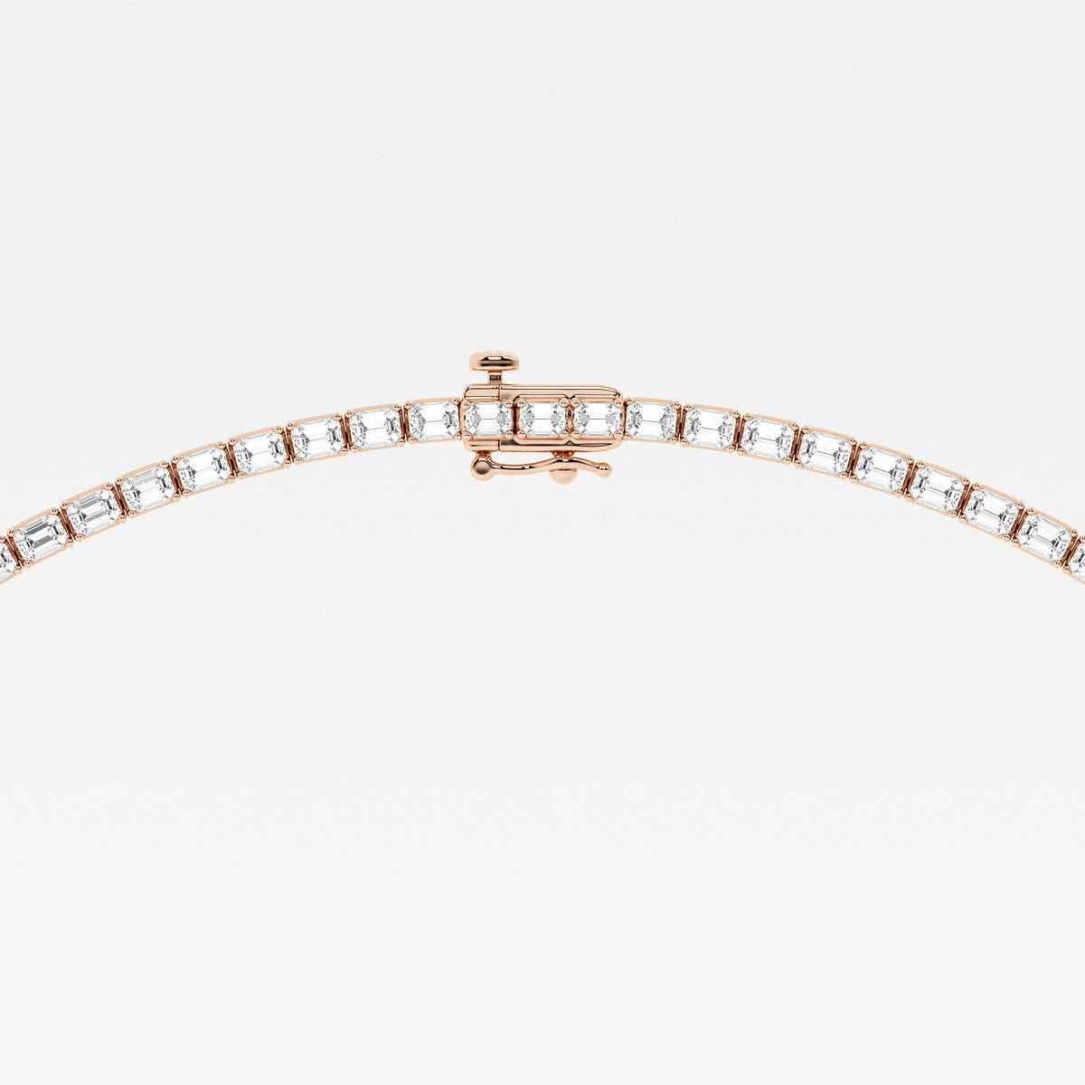 Additional Image 2 for  40 ctw Emerald Lab Grown Diamond East West Tennis Necklace