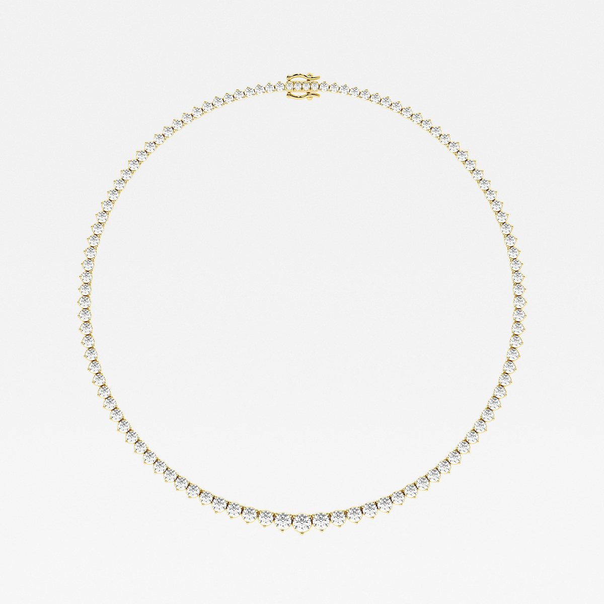Additional Image 3 for  15 ctw Round Lab Grown Diamond Graduated Riviera Necklace