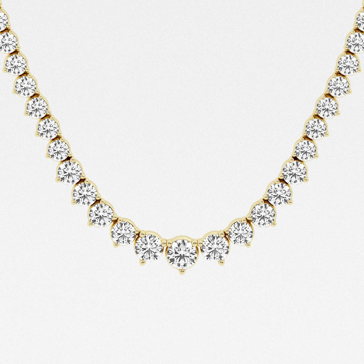 Additional Image 1 for  15 ctw Round Lab Grown Diamond Graduated Riviera Necklace