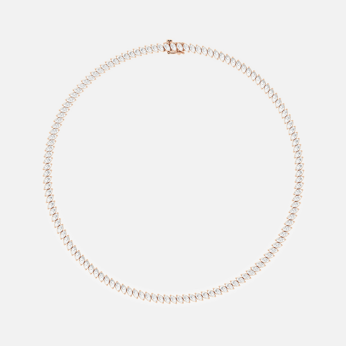 Additional Image 4 for  30 ctw Marquise Lab Grown Diamond Marquise Tennis Necklace