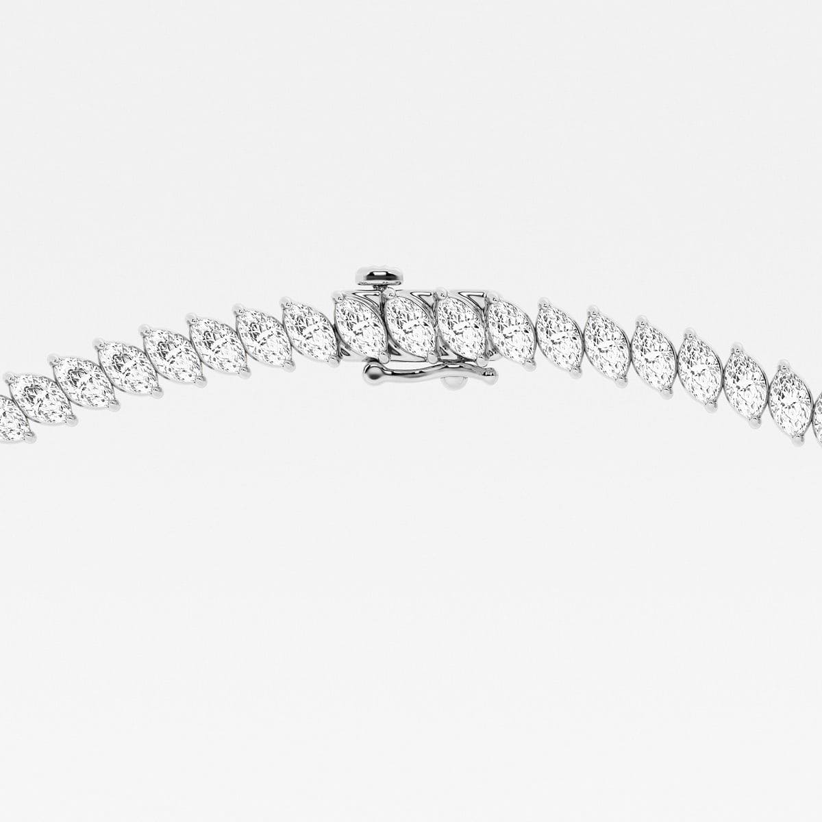 Additional Image 3 for  17 1/3 ctw Marquise Lab Grown Diamond Marquise Tennis Necklace