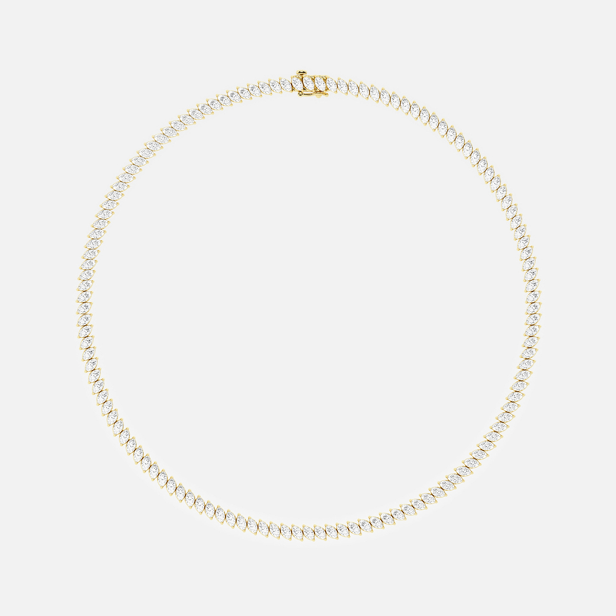 Additional Image 4 for  15 ctw Marquise Lab Grown Diamond Marquise Tennis Necklace