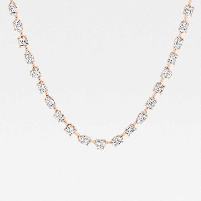 12 1/2 ctw Pear Lab Grown Diamond East West Bezel Set Tennis