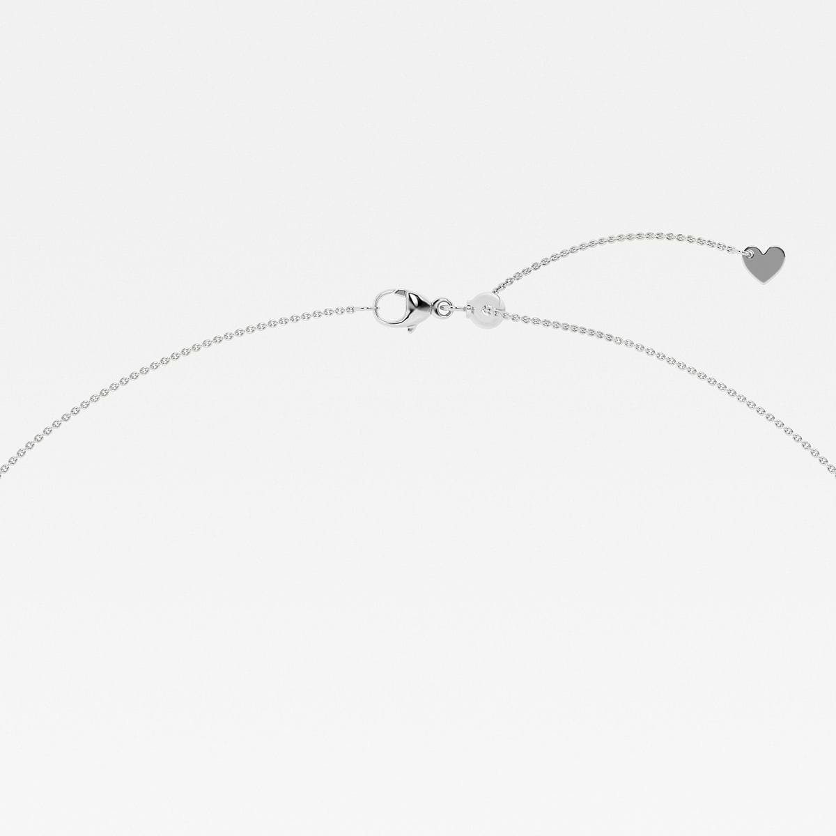 1 ctw Round Lab Grown Diamond Curved Center Fashion Necklace