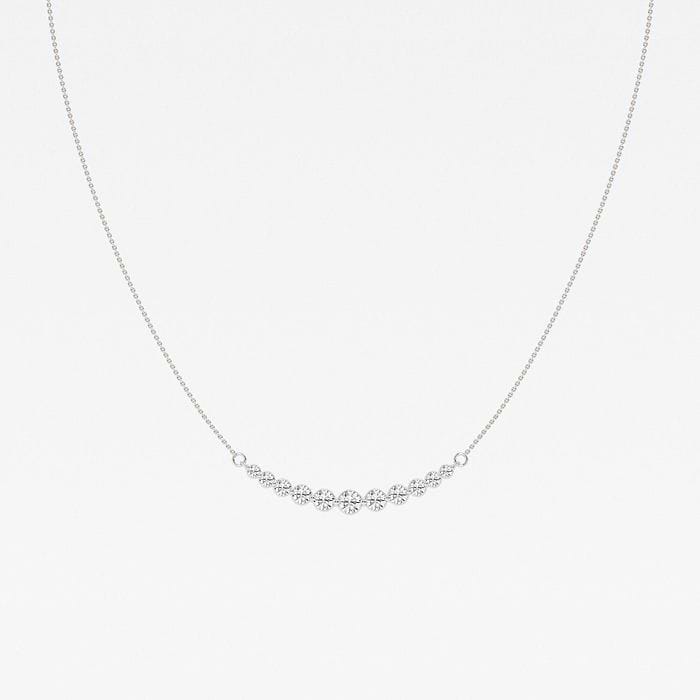 Curved Center Round Fashion Necklace