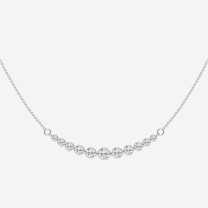 Curved Center Round Fashion Necklace