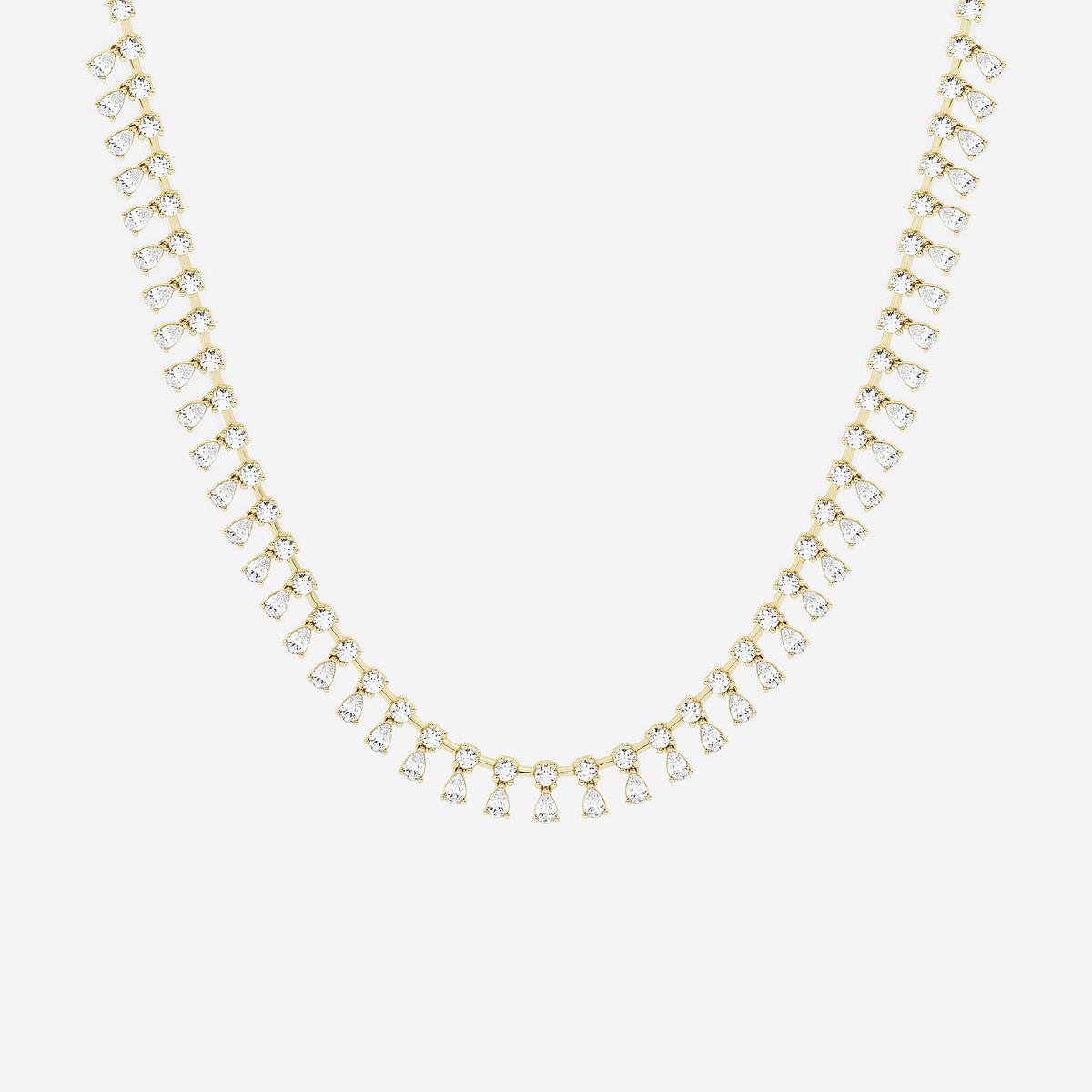 näas Empowering 6 1/2 ctw Pear Lab Grown Diamond Dangle Necklace with Adjustable Chain
