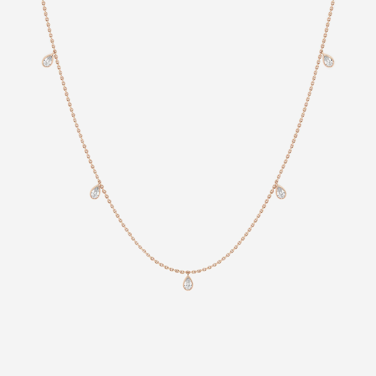 näas Romancing 1 ctw Pear Lab Grown Diamond Dangle Necklace with Adjustable Chain