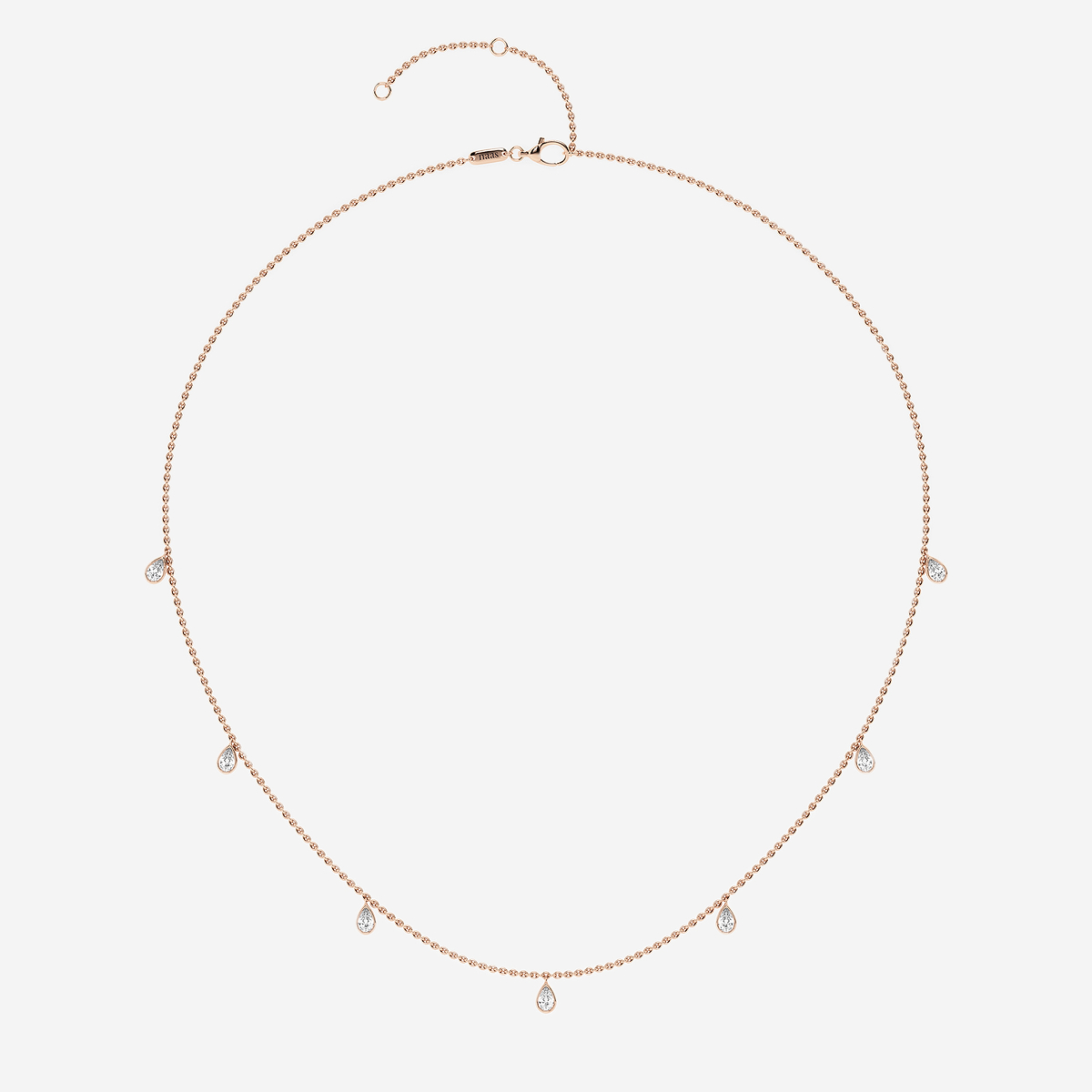 Additional Image 3 for  näas Romancing 1 ctw Pear Lab Grown Diamond Dangle Necklace with Adjustable Chain