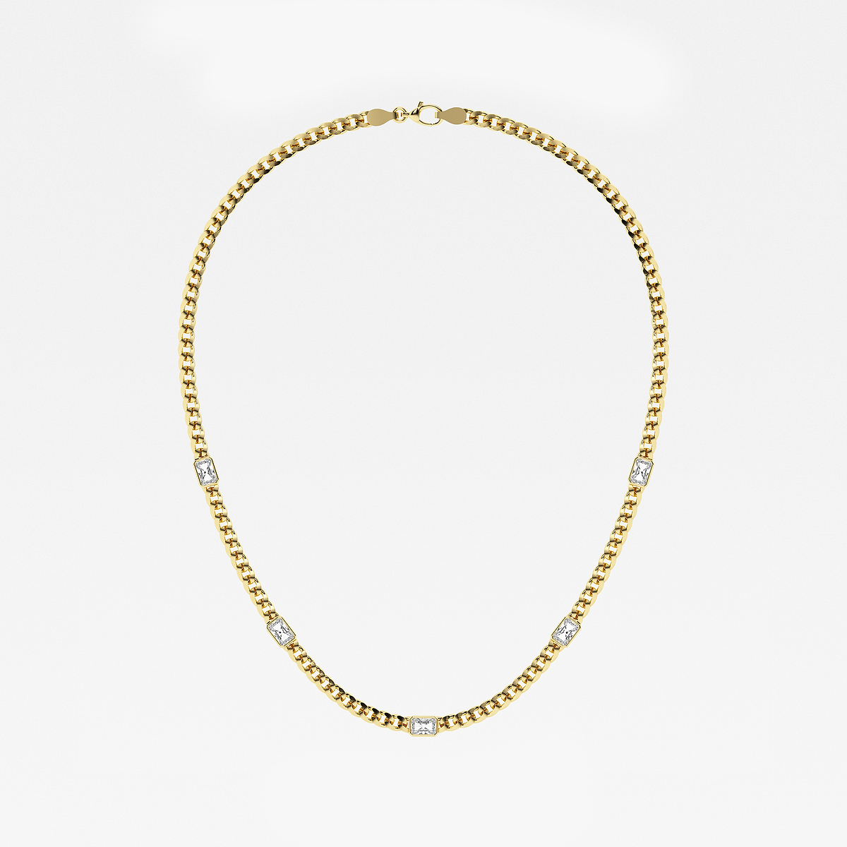 Additional Image 3 for  näas 2 1/2 ctw Radiant Lab Grown Diamond Station Necklace