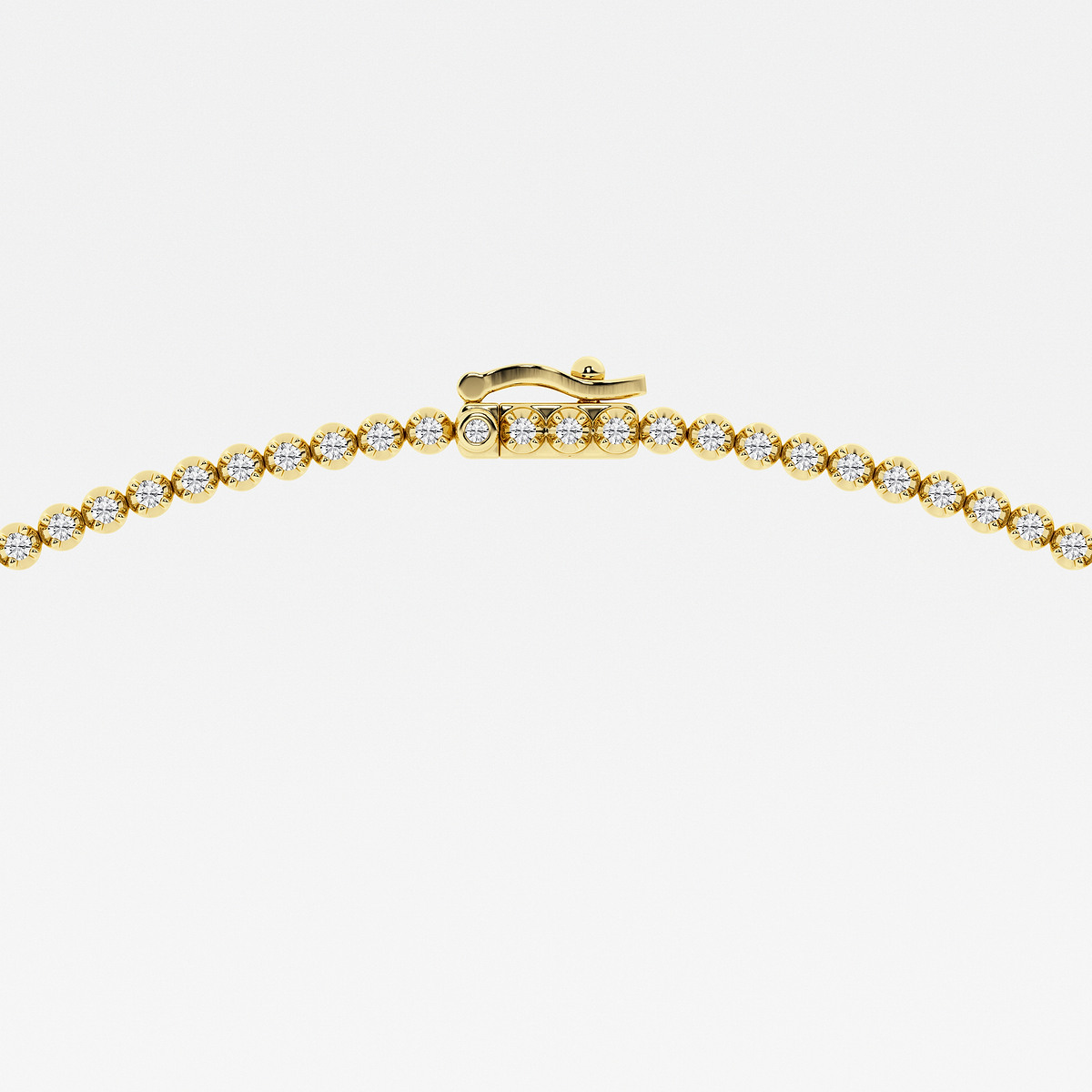 Additional Image 2 for  3 ctw Emerald Lab Grown Diamond Single Station Tennis Necklace
