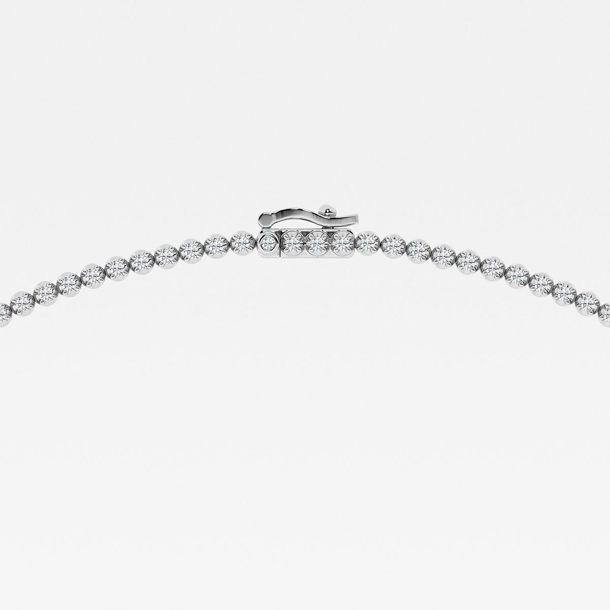 Additional Image 2 for  3 ctw Pear Lab Grown Diamond Single Station Tennis Necklace