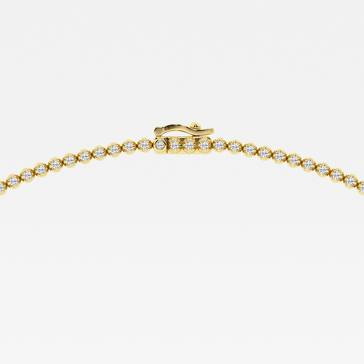 Additional Image 2 for  3 ctw Pear Lab Grown Diamond Single Station Tennis Necklace
