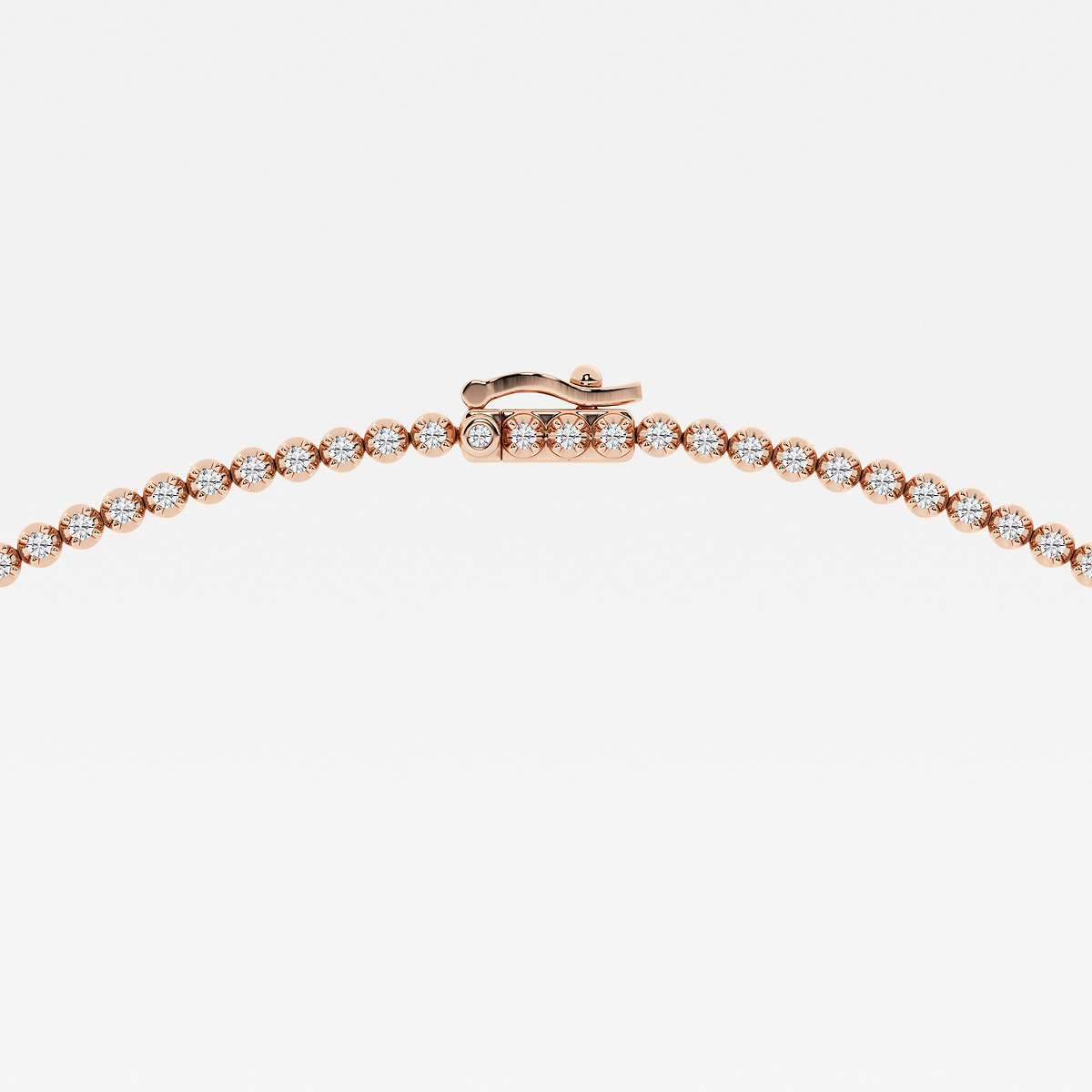 Additional Image 2 for  3 ctw Oval Lab Grown Diamond Single Station Tennis Necklace