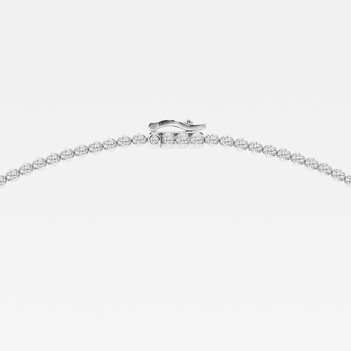 Additional Image 2 for  3 ctw Oval Lab Grown Diamond Single Station Tennis Necklace