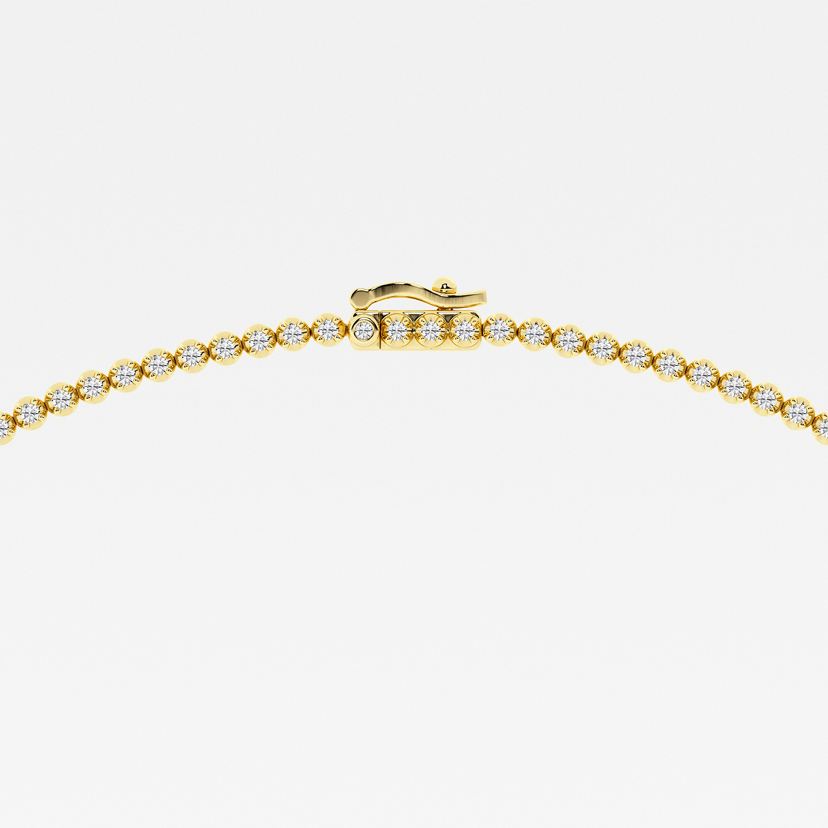 Additional Image 2 for  3 ctw Oval Lab Grown Diamond Single Station Tennis Necklace