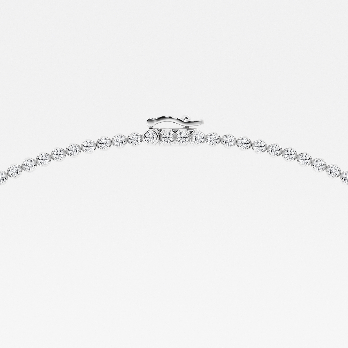 Additional Image 2 for  7 ctw Pear Lab Grown Diamond Single Station Tennis Necklace
