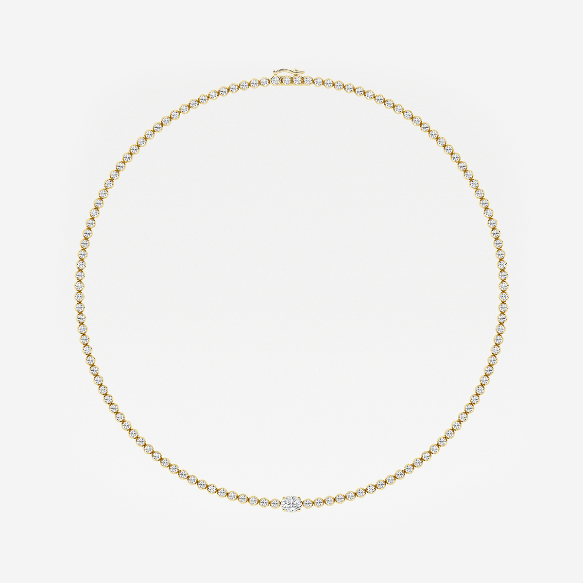 Additional Image 3 for  10 ctw Oval Lab Grown Diamond Single Station Tennis Necklace
