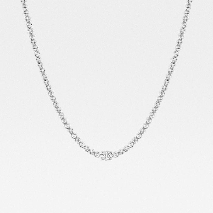 Single Station Oval Tennis Necklace