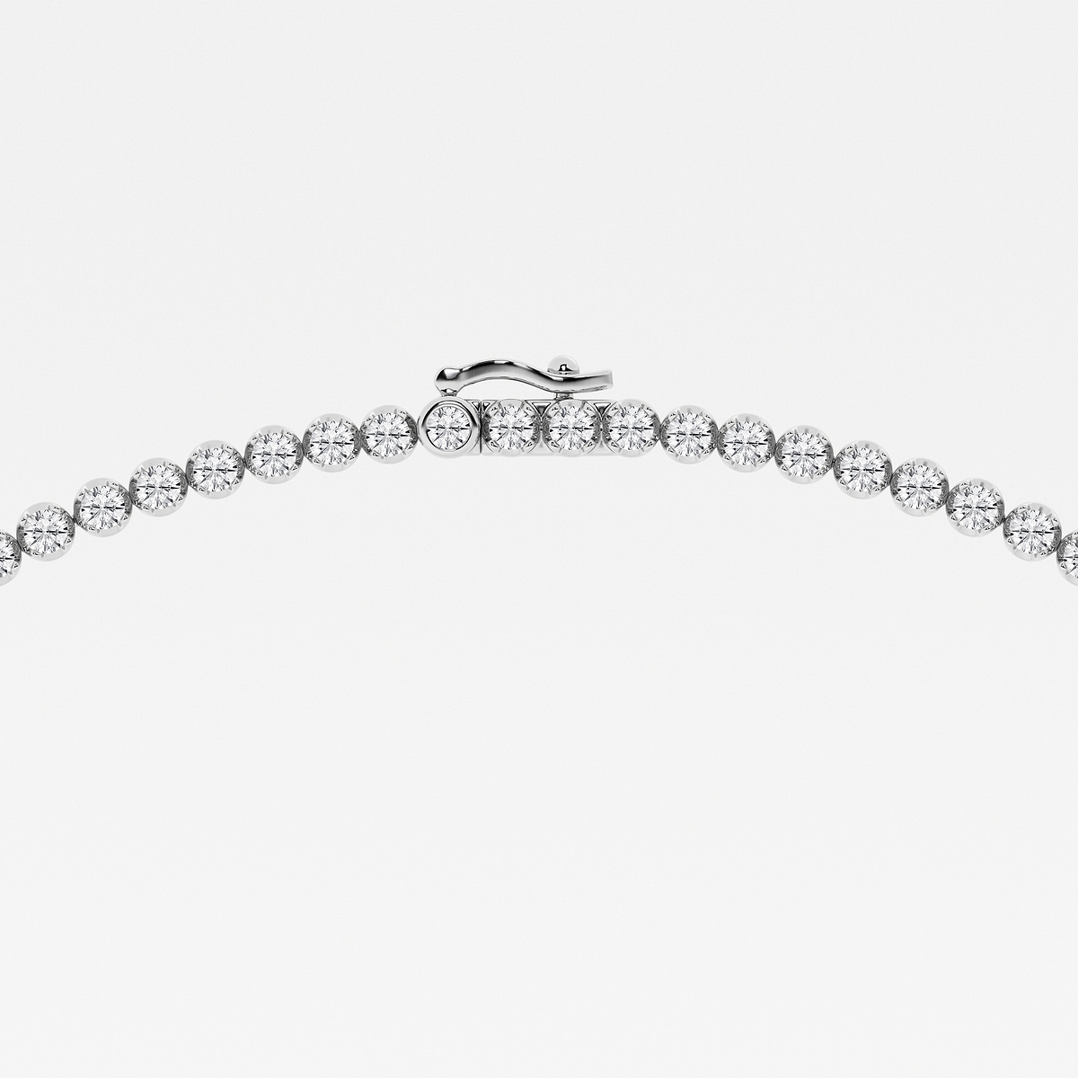 Additional Image 2 for  10 ctw Pear Lab Grown Diamond Single Station Tennis Necklace