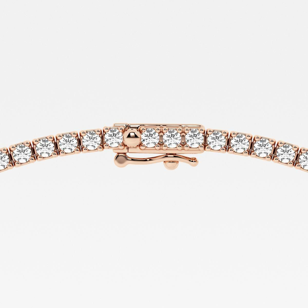 14k factory Rose Gp Lab Diamond Tennis Necklace