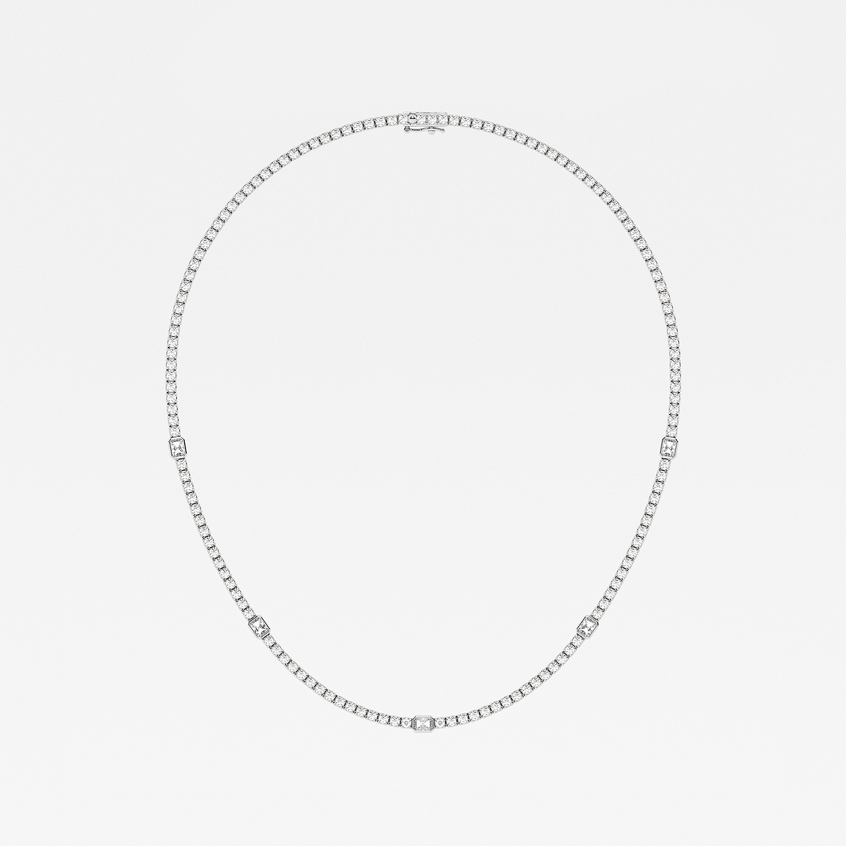 Additional Image 3 for  näas Empowering 8 3/4 ctw Radiant Lab Grown Diamond Station Tennis Necklace