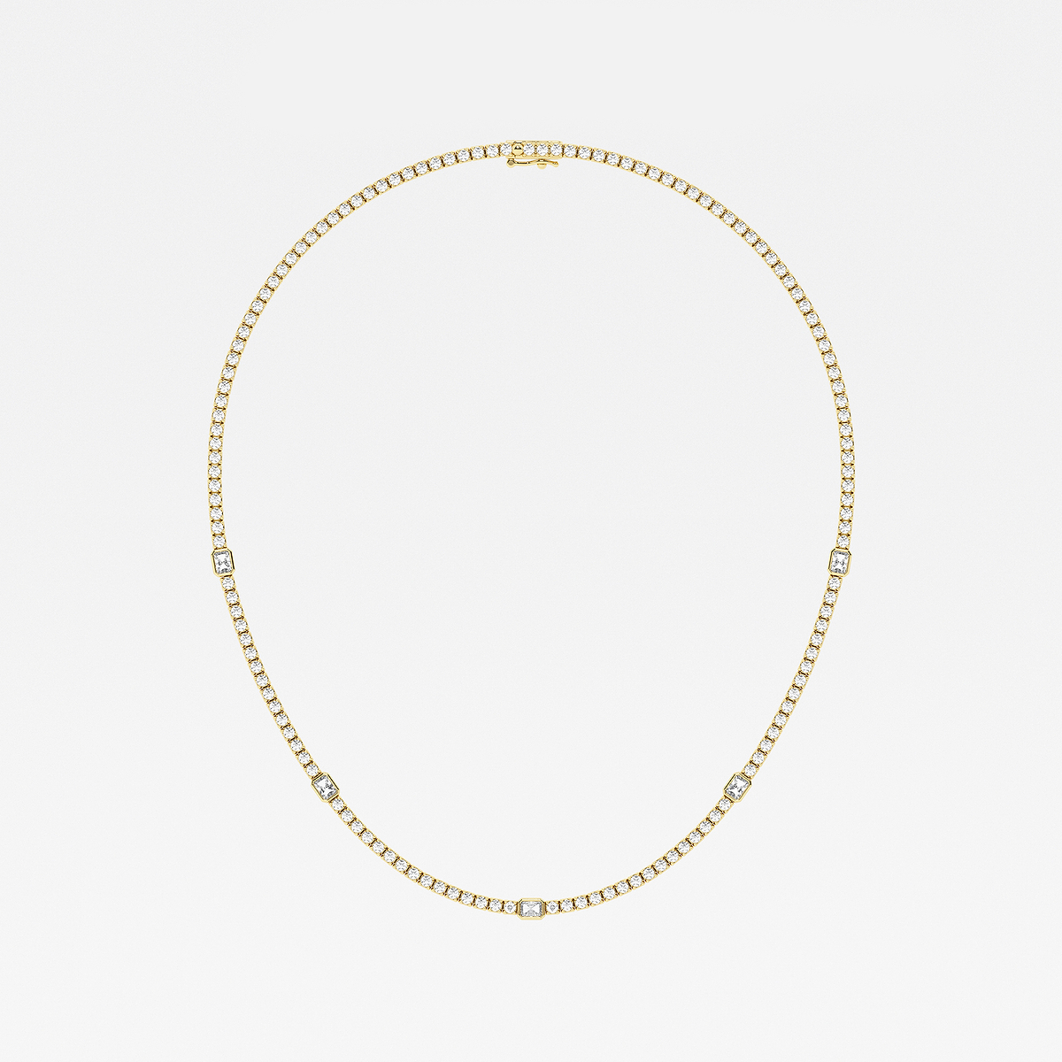 Additional Image 3 for  näas Empowering 8 3/4 ctw Radiant Lab Grown Diamond Station Tennis Necklace