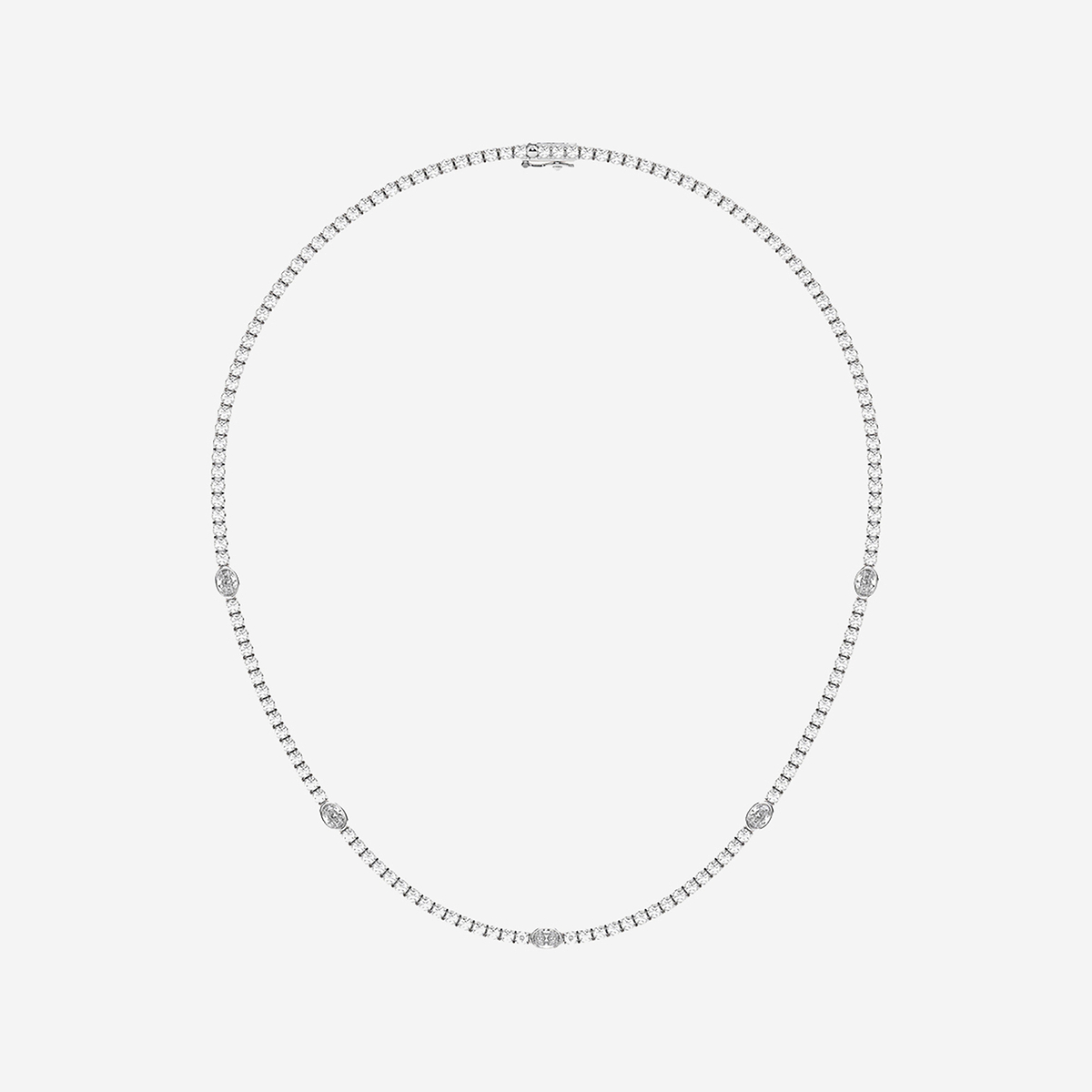 Additional Image 3 for  n?as Empowering 8 5/8 ctw Oval Lab Grown Diamond Station Tennis Necklace