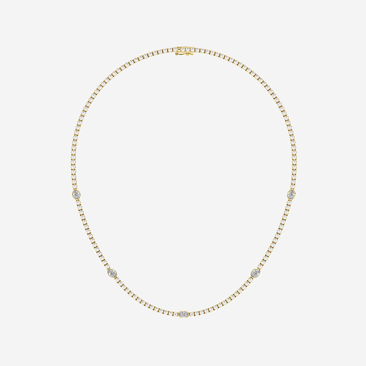 Additional Image 4 for  näas Empowering 8 3/5 ctw Oval Lab Grown Diamond Station Tennis Necklace