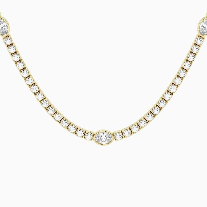 näas Empowering Station Oval Tennis Necklace