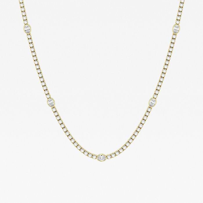 näas Empowering Station Oval Tennis Necklace