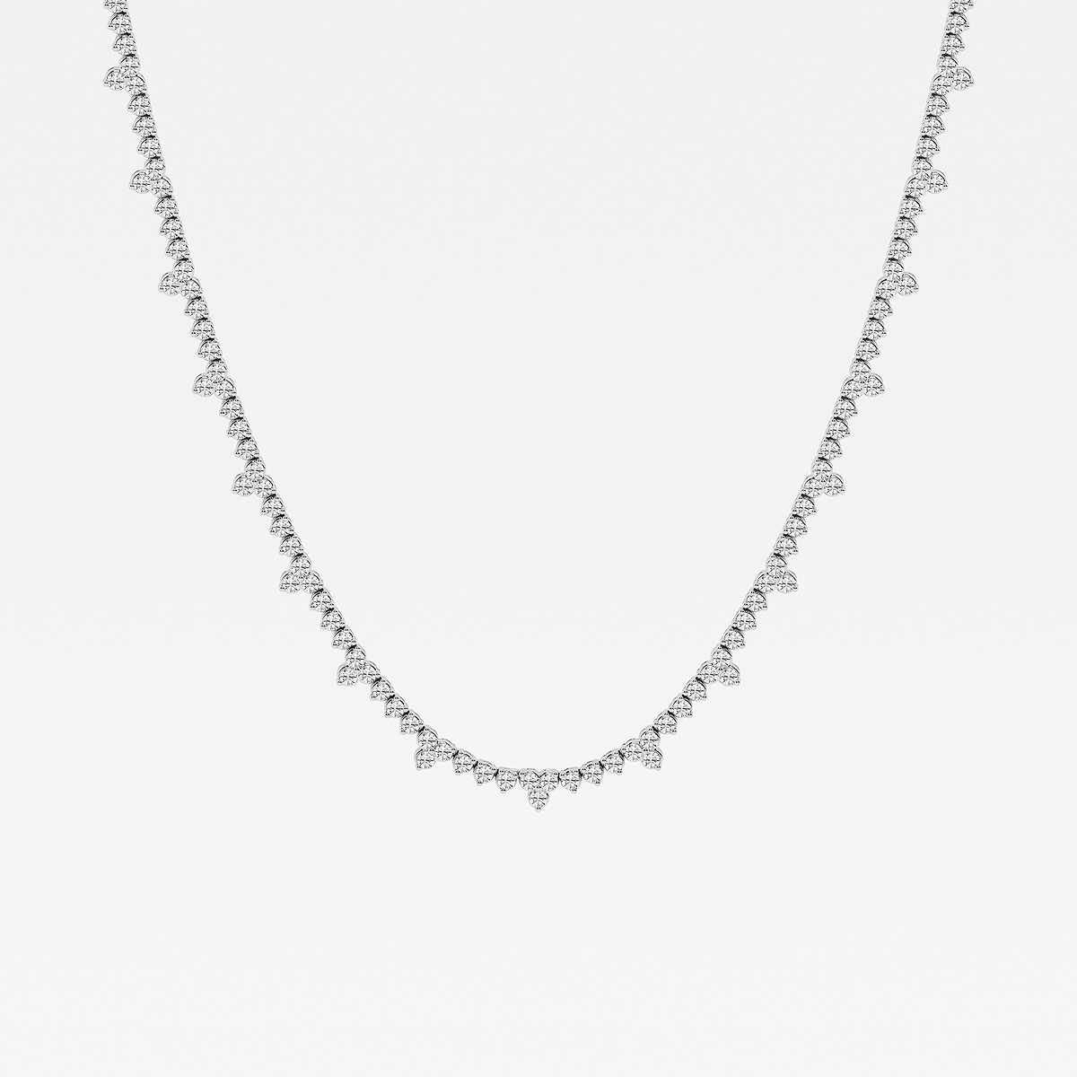 näas 3 ctw Round Lab Grown Diamond Prong Set Fashion Necklace