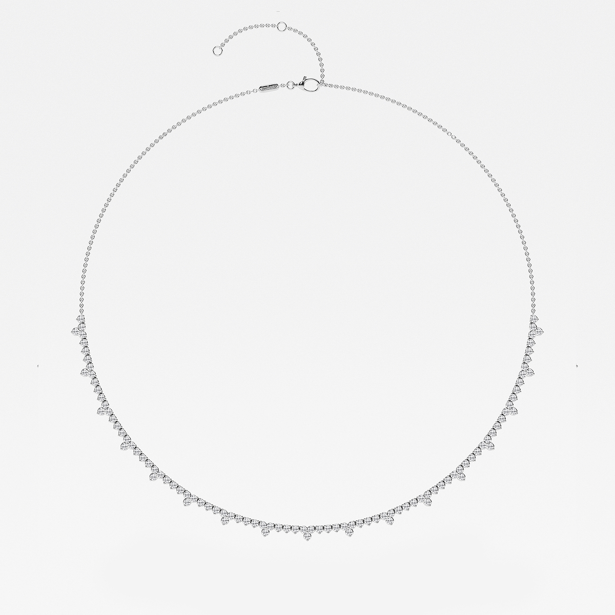 Additional Image 3 for  näas 3 ctw Round Lab Grown Diamond Prong Set Fashion Necklace