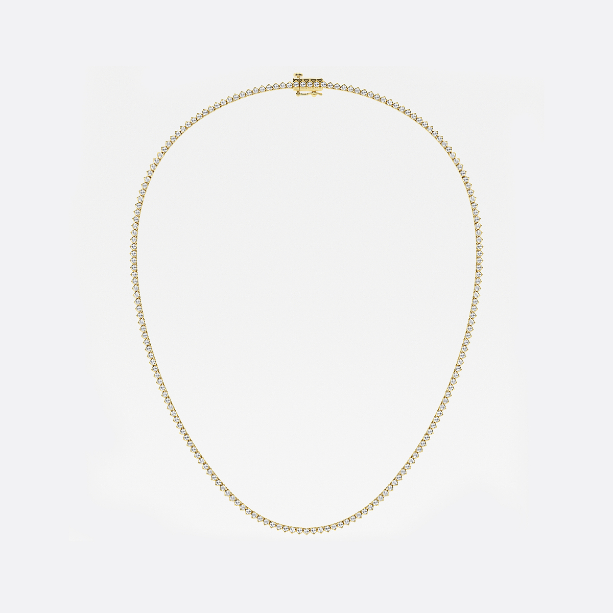 Additional Image 3 for  näas 5 ctw Round Lab Grown Diamond Three-Prong Tennis Necklace